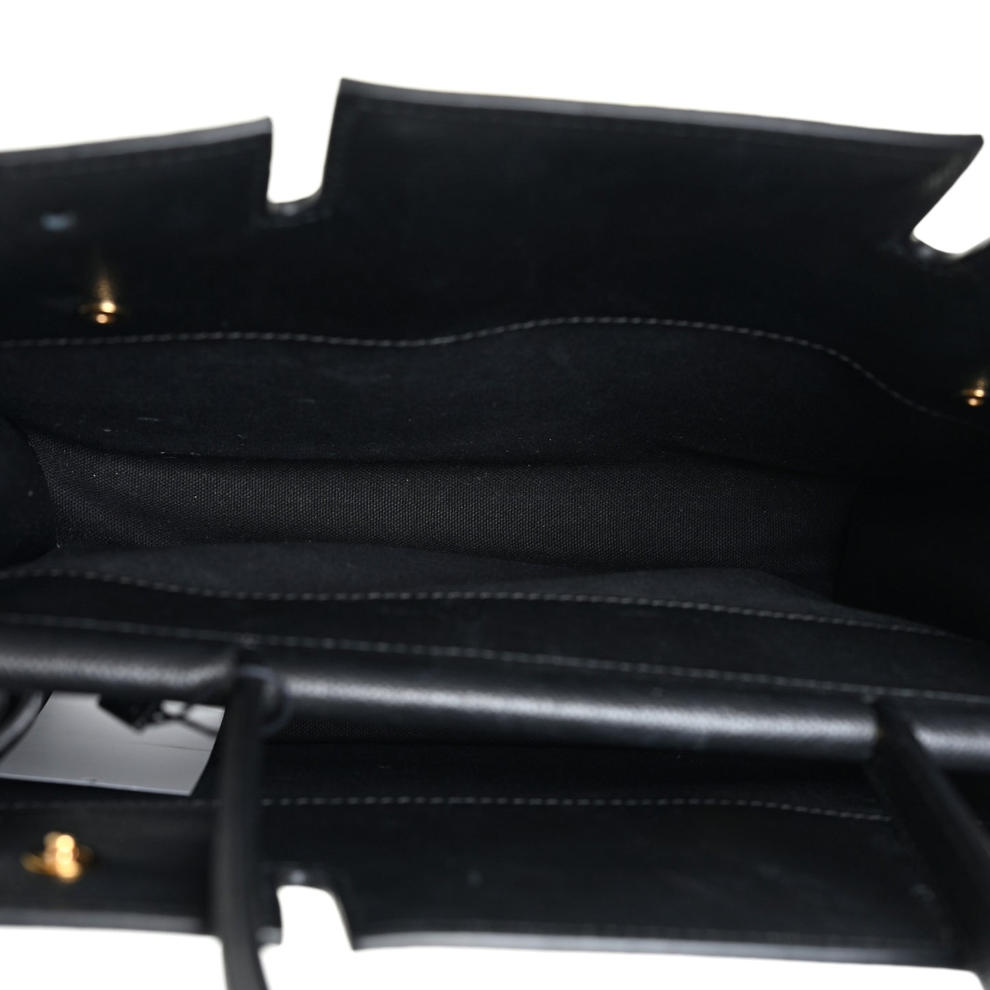 Grainy Calfskin Small Title Bag Black