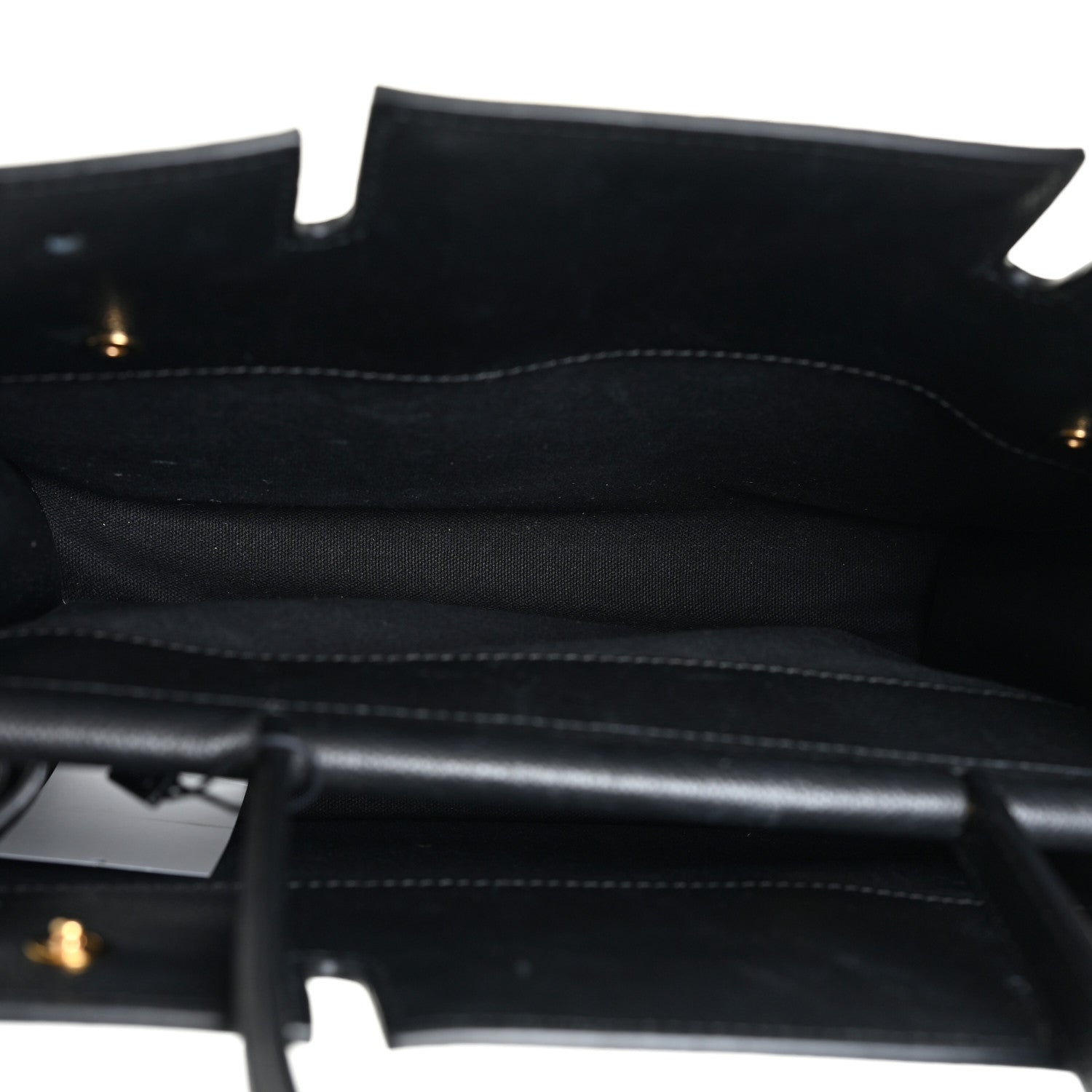 Burberry Grainy Calfskin Small Title Bag Black 6 of 11
