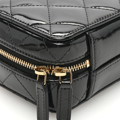 Chanel Patent Quilted Mini Pick Me Up Vanity Case Black 9 of 10