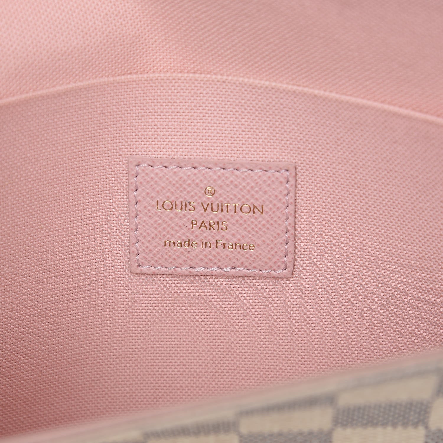 Louis Vuitton Damier Azur Pochette Felicie Chain Wallet Rose Ballerine 8 of 10