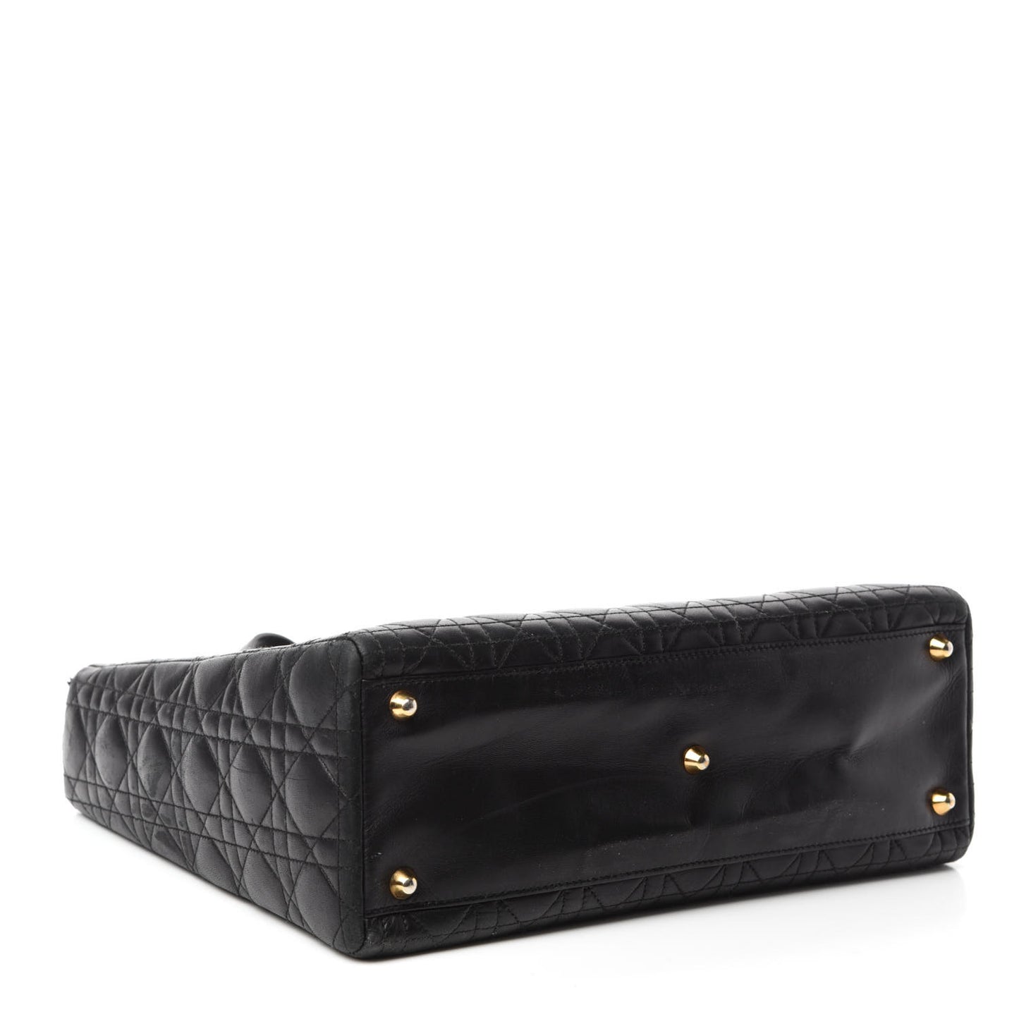 Lambskin Cannage Large Lady Dior Black