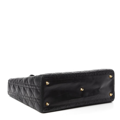 Christian Dior Lambskin Cannage Large Lady Dior Black 4 of 14