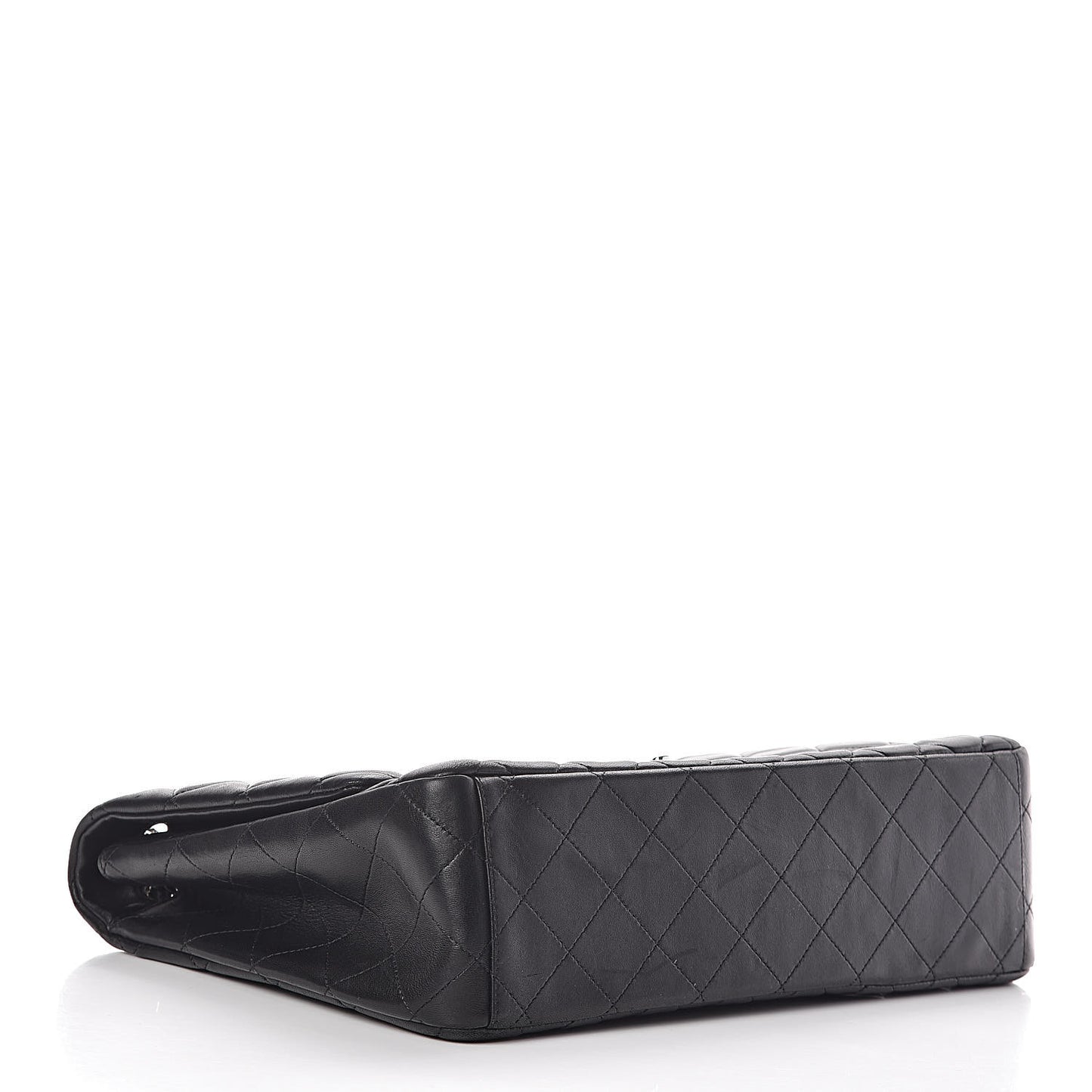 Lambskin Quilted Maxi Single Flap Black