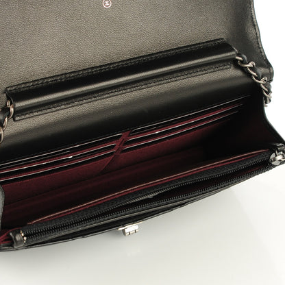 Chanel Aged Calfskin Reissue Wallet On Chain WOC Black 8 of 8
