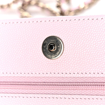 Chanel Caviar Quilted Wallet On Chain WOC Light Pink 12 of 13
