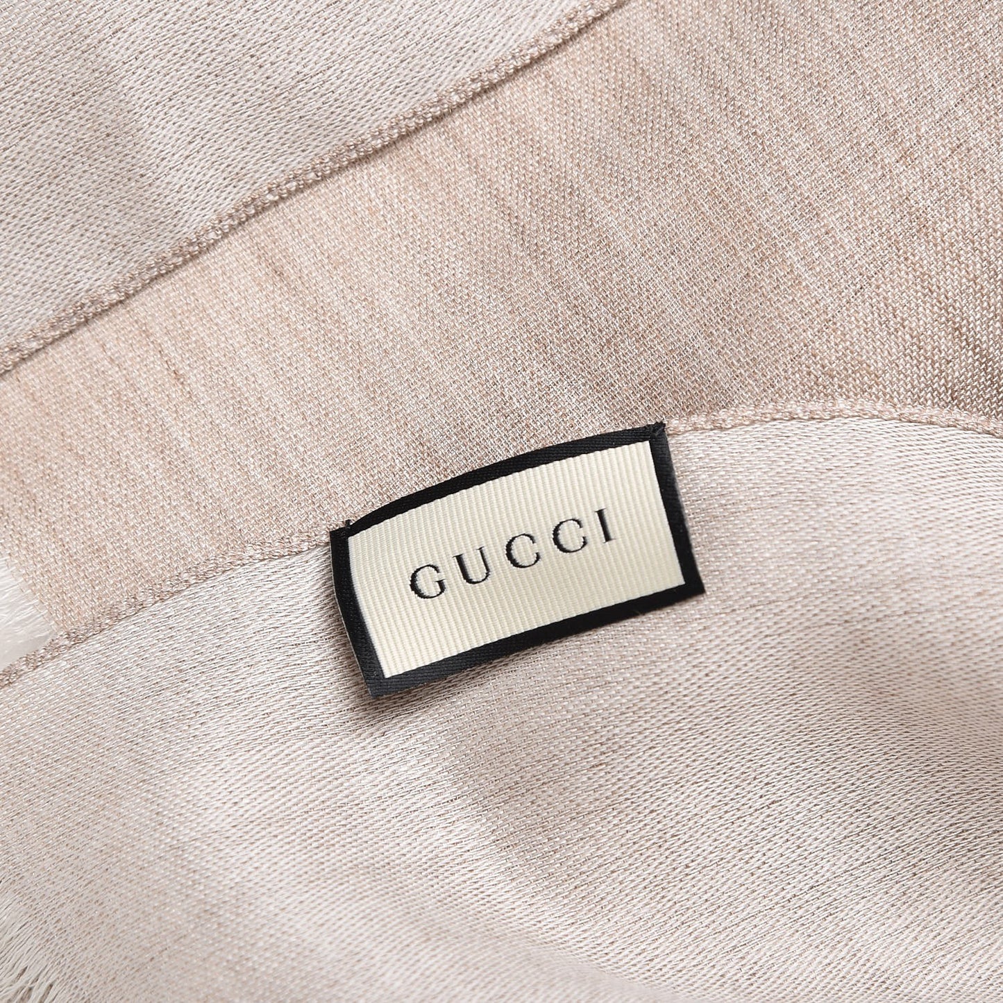 Wool Silk GG Monogram GGNat Scarf Sand