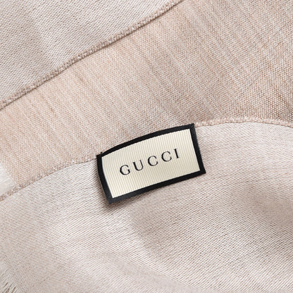 Gucci Wool Silk GG Monogram GGNat Scarf Sand 4 of 6