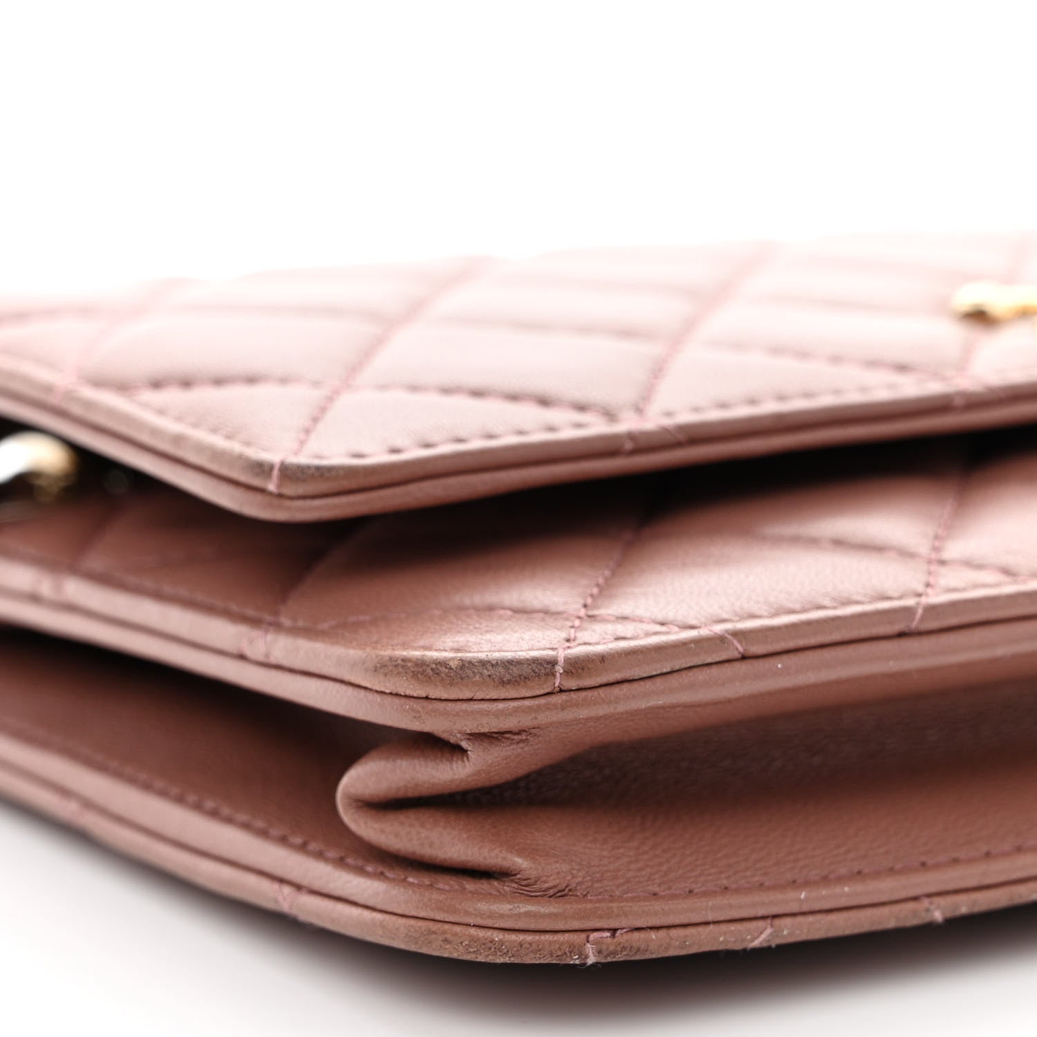 Chanel Lambskin Quilted Trendy CC Wallet On Chain WOC Nude 10 of 14