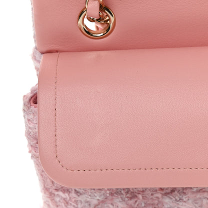 Chanel Tweed Medium Double Flap Light Pink White 11 of 12