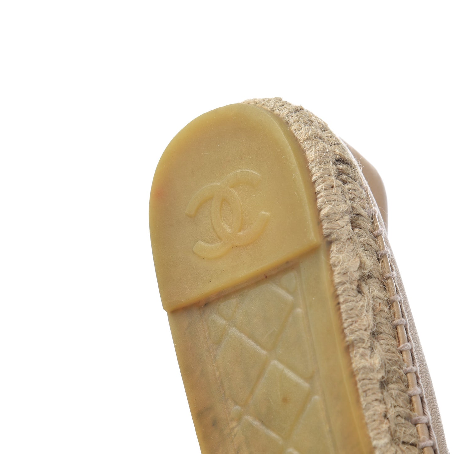 Lambskin CC Espadrilles 40 Beige Black