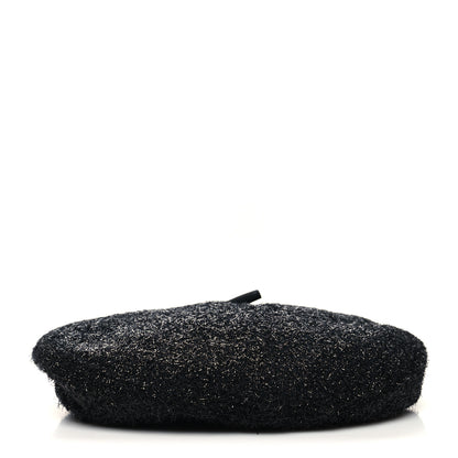 Chanel Cotton Metallic CC Beret M Black 3 of 7