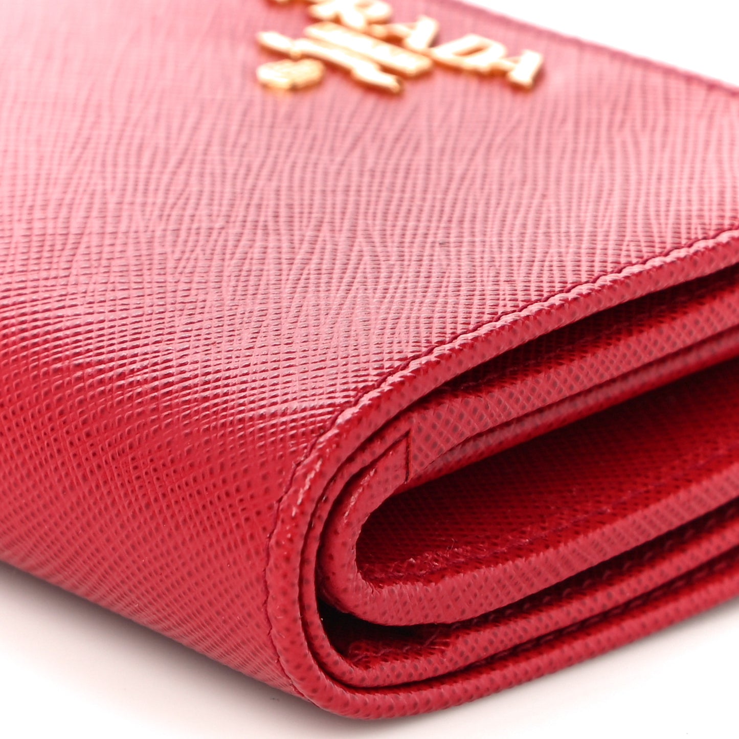 Saffiano Metal Compact Wallet Fuoco