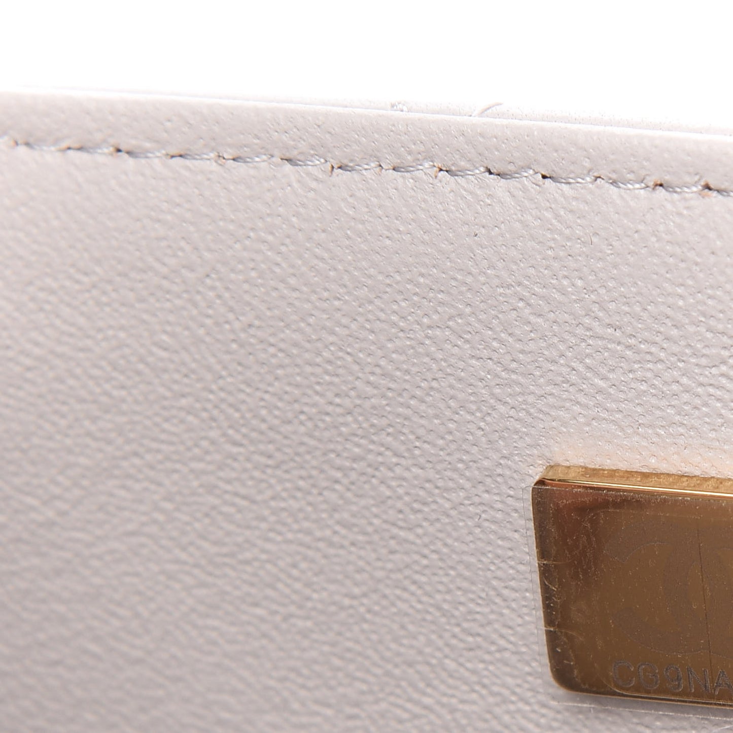 Lambskin Quilted Mini Top Handle Rectangular Flap Grey