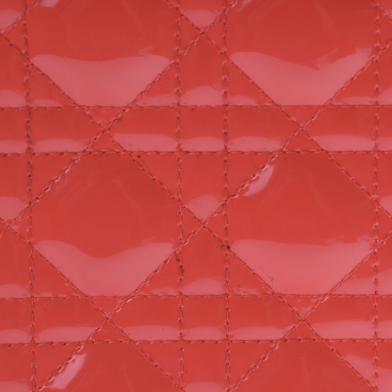 Christian Dior Patent Cannage Large Lady Dior Light Coral 9 of 9