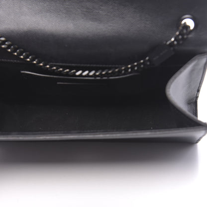 Saint Laurent Grain De Poudre Medium Classic Monogram Kate Satchel Black 5 of 9