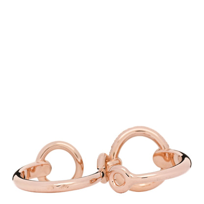 Hermes 18K Rose Gold Diamond Filet d'Or Double Ring 52 6 3 of 5