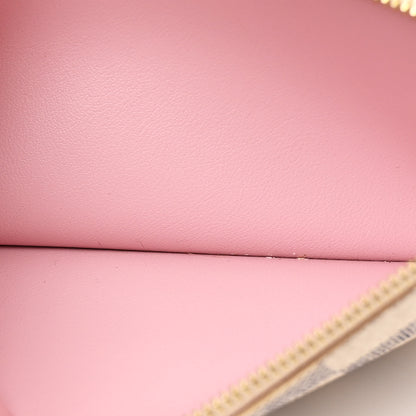 Louis Vuitton Damier Azur Pochette Felicie Chain Wallet Rose Ballerine 8 of 15