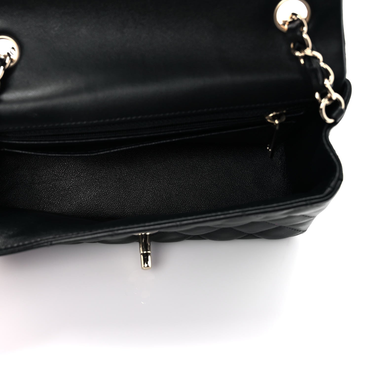 Chanel Lambskin Quilted Mini Rectangular Flap Black 5 of 9