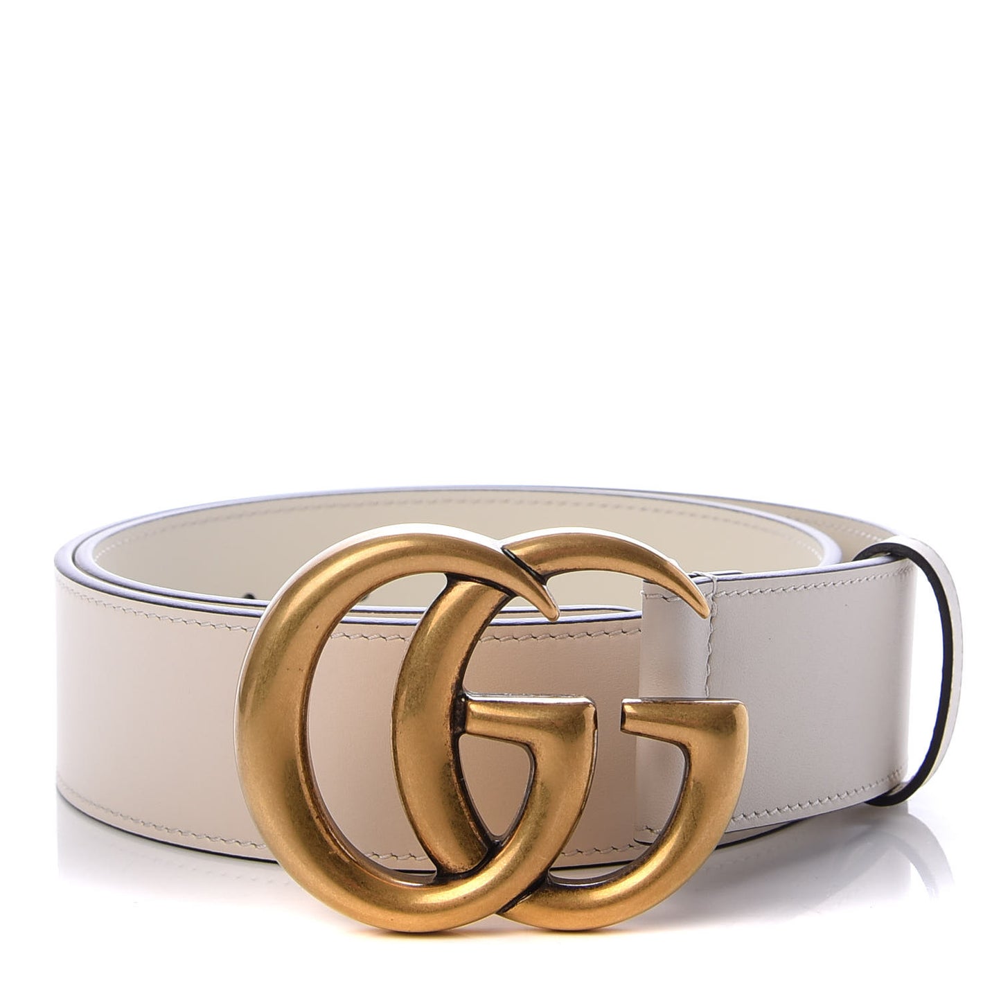 Calfskin Double G 40mm Belt 75 30 Mystic White