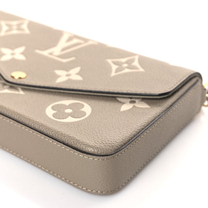 Louis Vuitton Empreinte Monogram Giant Felicie Pochette Tourterelle Creme 9 of 9