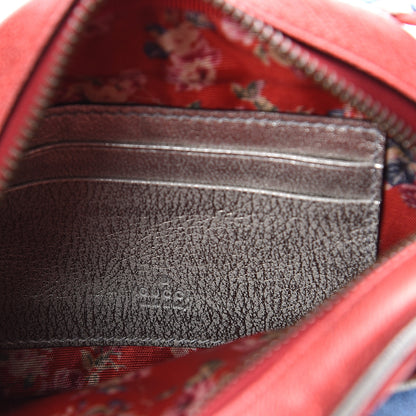 Gucci Laminated Nappa Trapuntata Mini Zumi Dome Shoulder Bag Rosso Marine Argento 5 of 5