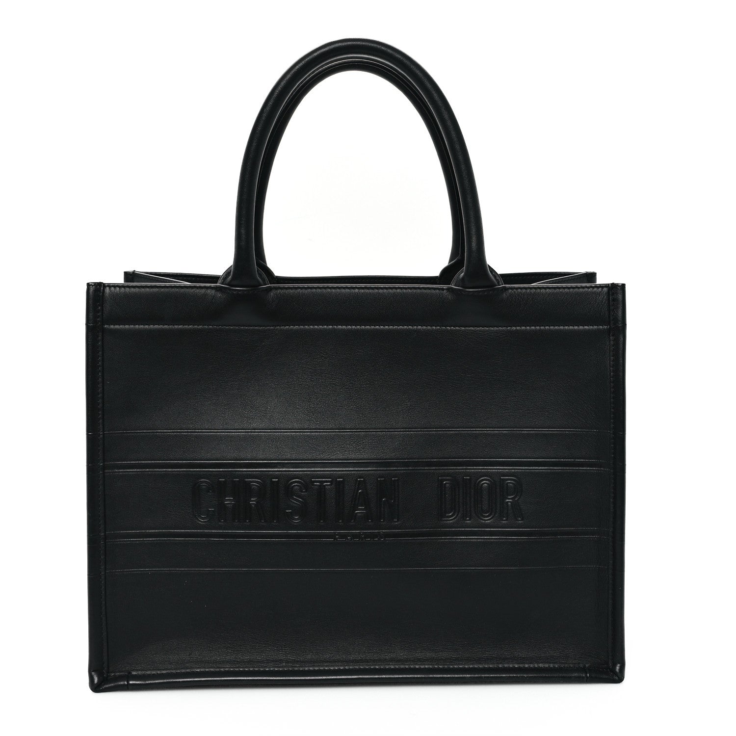 Christian Dior Calfskin Embossed Medium Book Tote Black 1 of 12