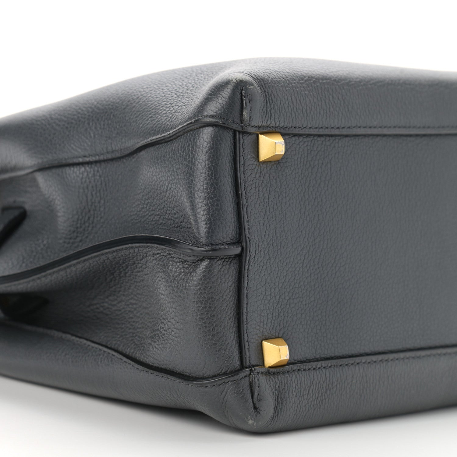 MCM Grained Calfskin Medium Milla Tote Phantom Grey 9 of 15