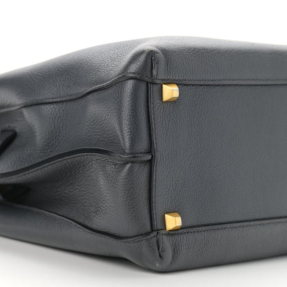 MCM Grained Calfskin Medium Milla Tote Phantom Grey 9 of 15