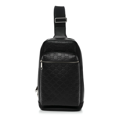 Guccissima Sling Backpack Black