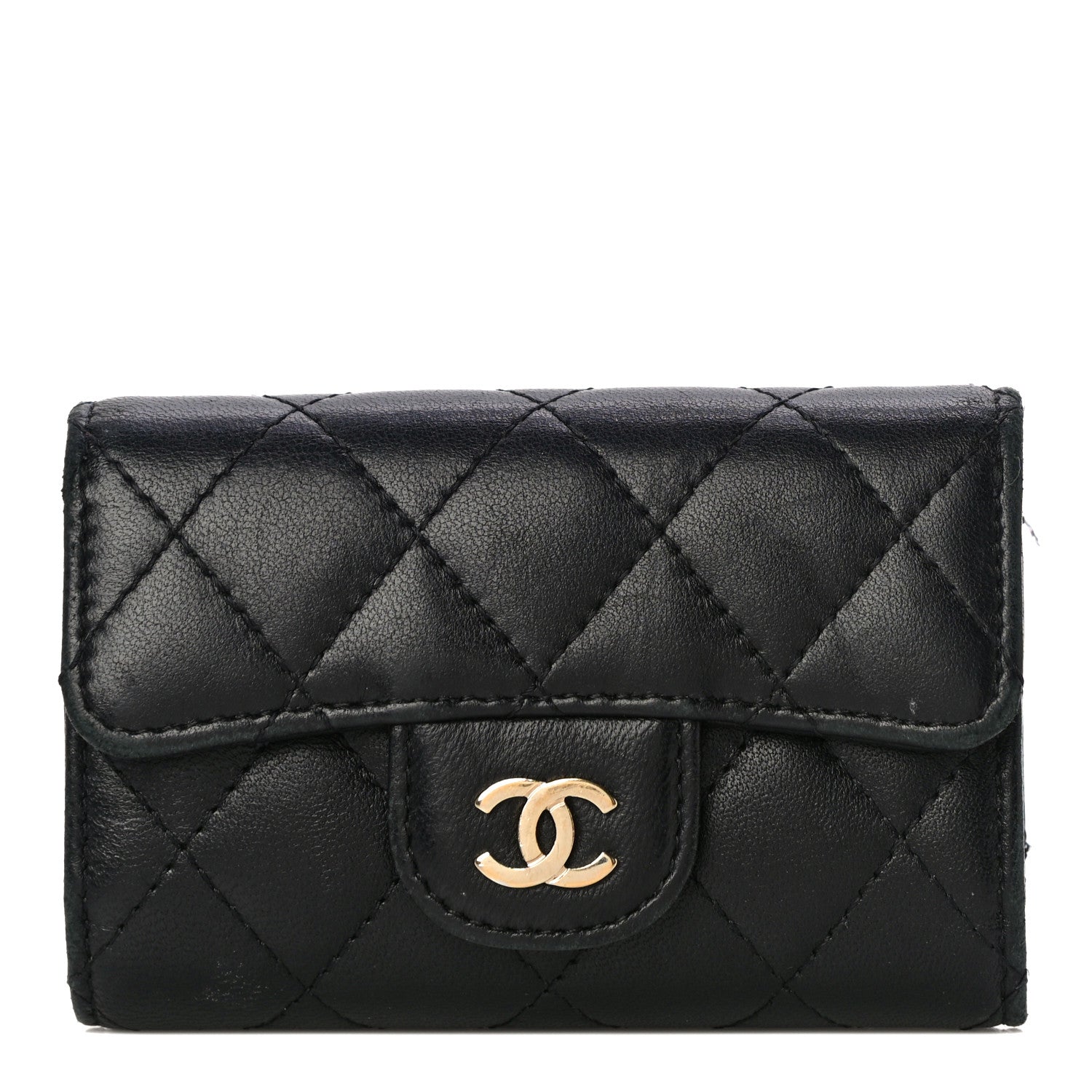 Chanel Lambskin Quilted 4 Key Holder Black 1 of 12