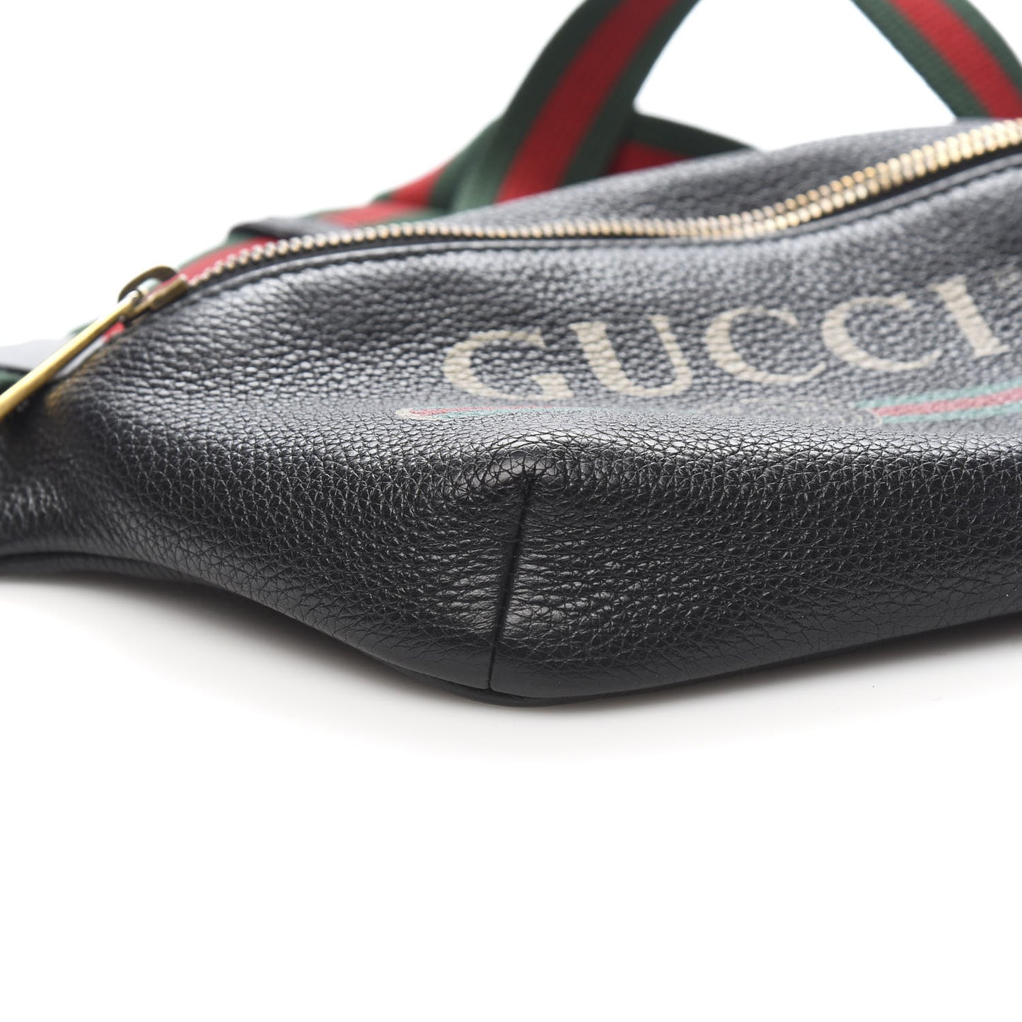 Grained Calfskin Small Logo Belt Bag Black