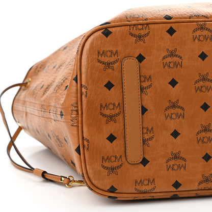 MCM Visetos Large Liz Reversible Shopper Tote Cognac 13 of 16