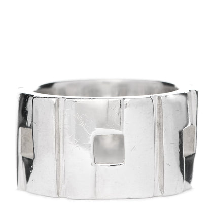 Gucci Sterling Silver Cutout Band Ring 57 8 1 of 5
