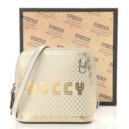 Gucci X SEGA Calfskin GUCCY Stars Mini Dome Shoulder Bag Mystic White Gold 12 of 12