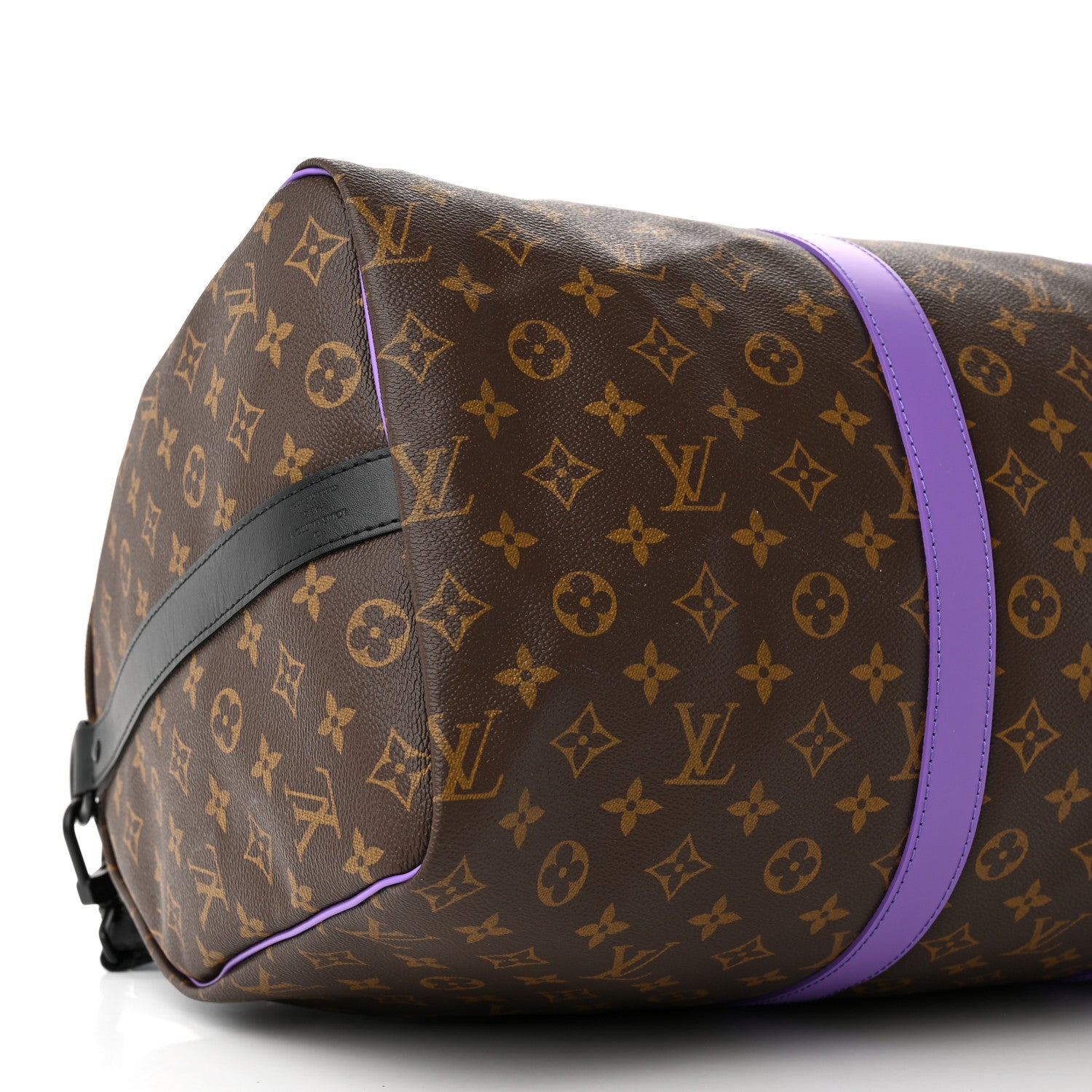 Louis Vuitton Monogram Macassar Keepall Bandouliere 50 Purple 9 of 14