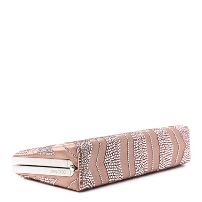 Jimmy Choo Crystal Satin Celeste Clutch Pink 3 of 9