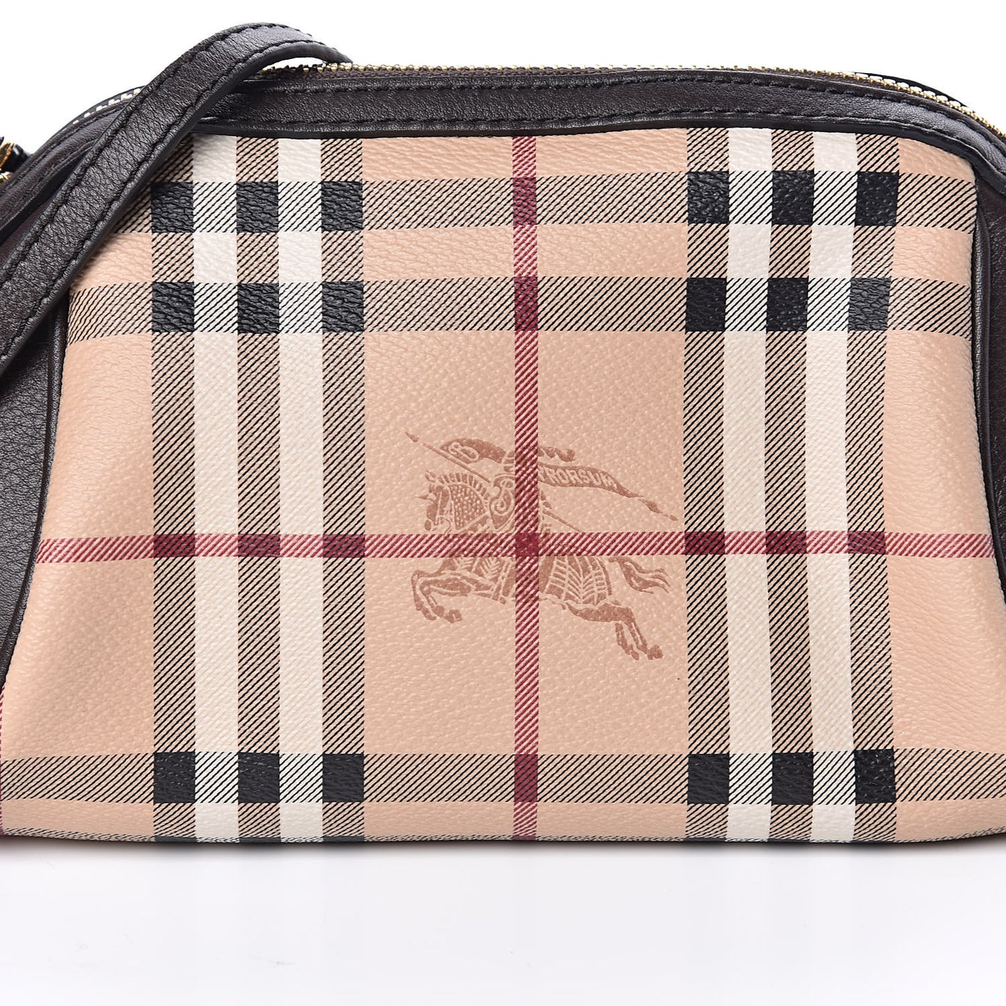 Haymarket Check Mini Blaze Crossbody Bag Chocolate