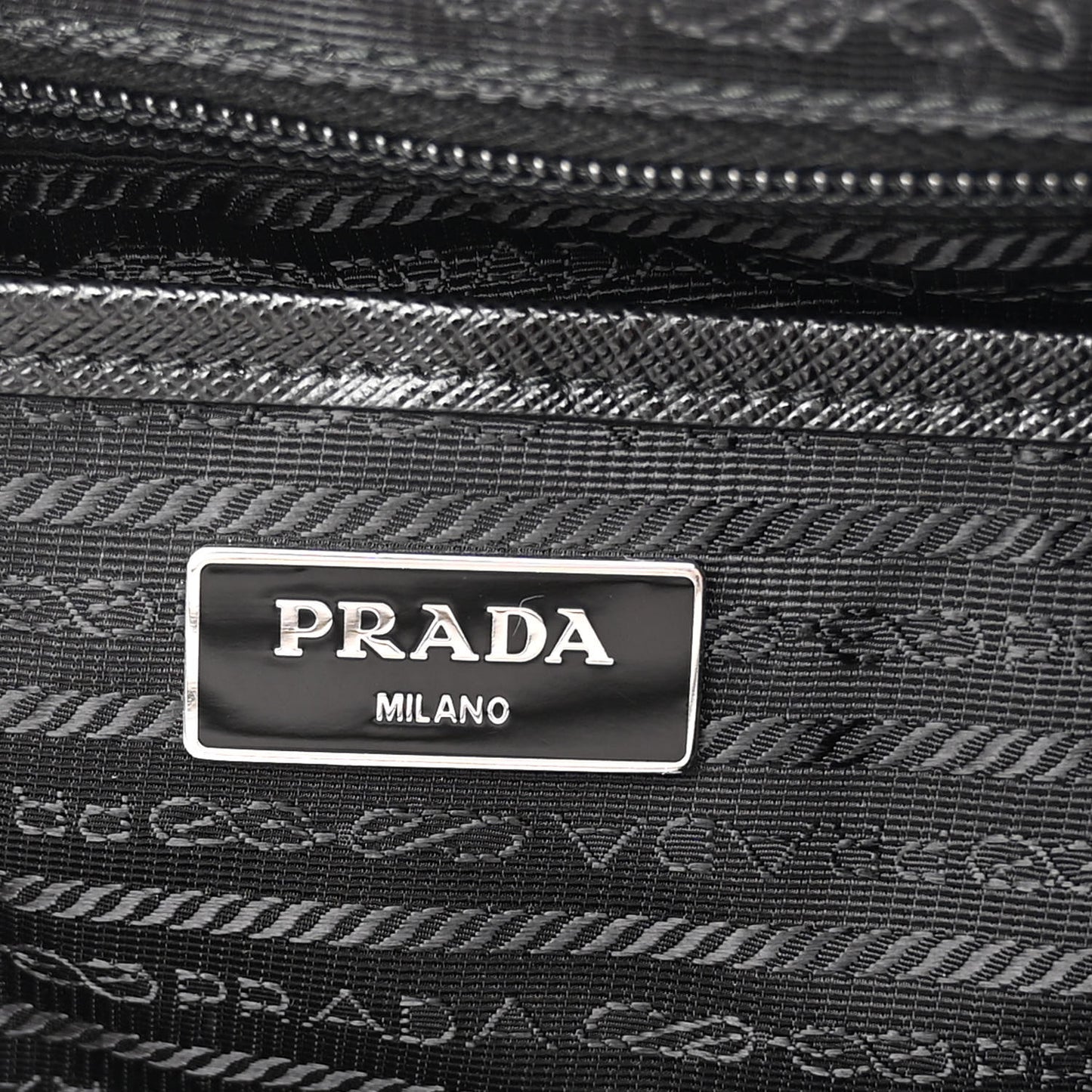 Re-Nylon Saffiano Medium Backpack Black