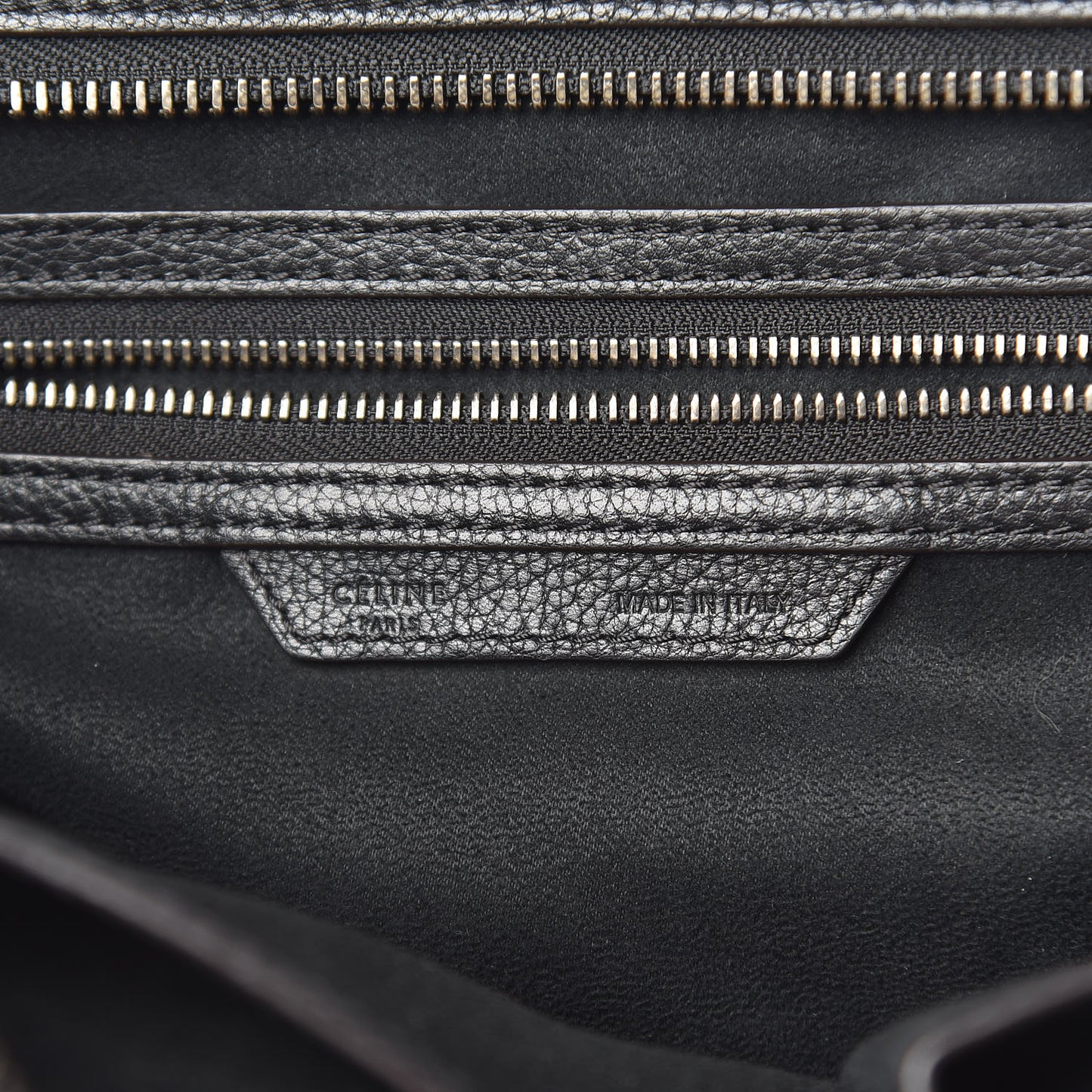 Drummed Calfskin Mini Luggage Black