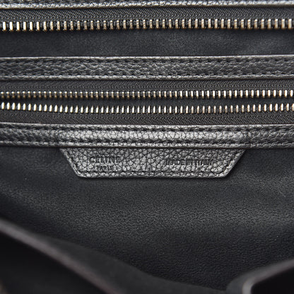 Celine Drummed Calfskin Mini Luggage Black 6 of 10