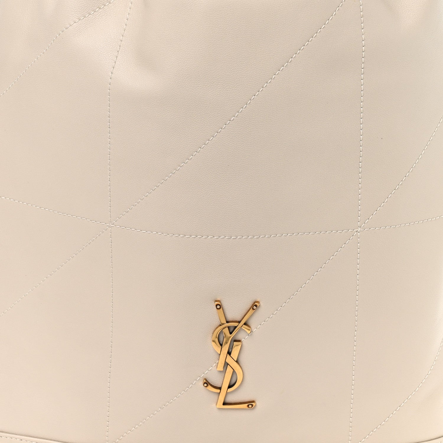 Saint Laurent Lambskin Matelasse Monogram Medium Jamie 4.3 Pochon Blanc Vintage 8 of 10