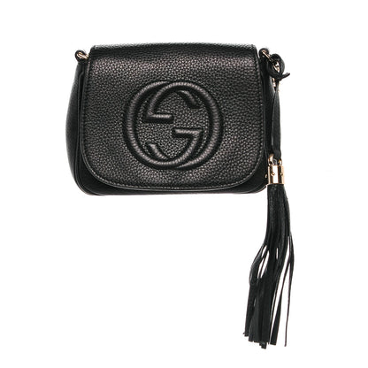 Gucci Pebbled Calfskin Small Soho Flap Crossbody Black 1 of 7