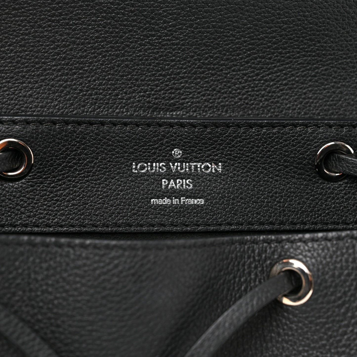 Calfskin Lockme Backpack Black