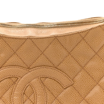 Chanel Caviar Quilted Timeless CC Shoulder Bag Beige 8 of 13