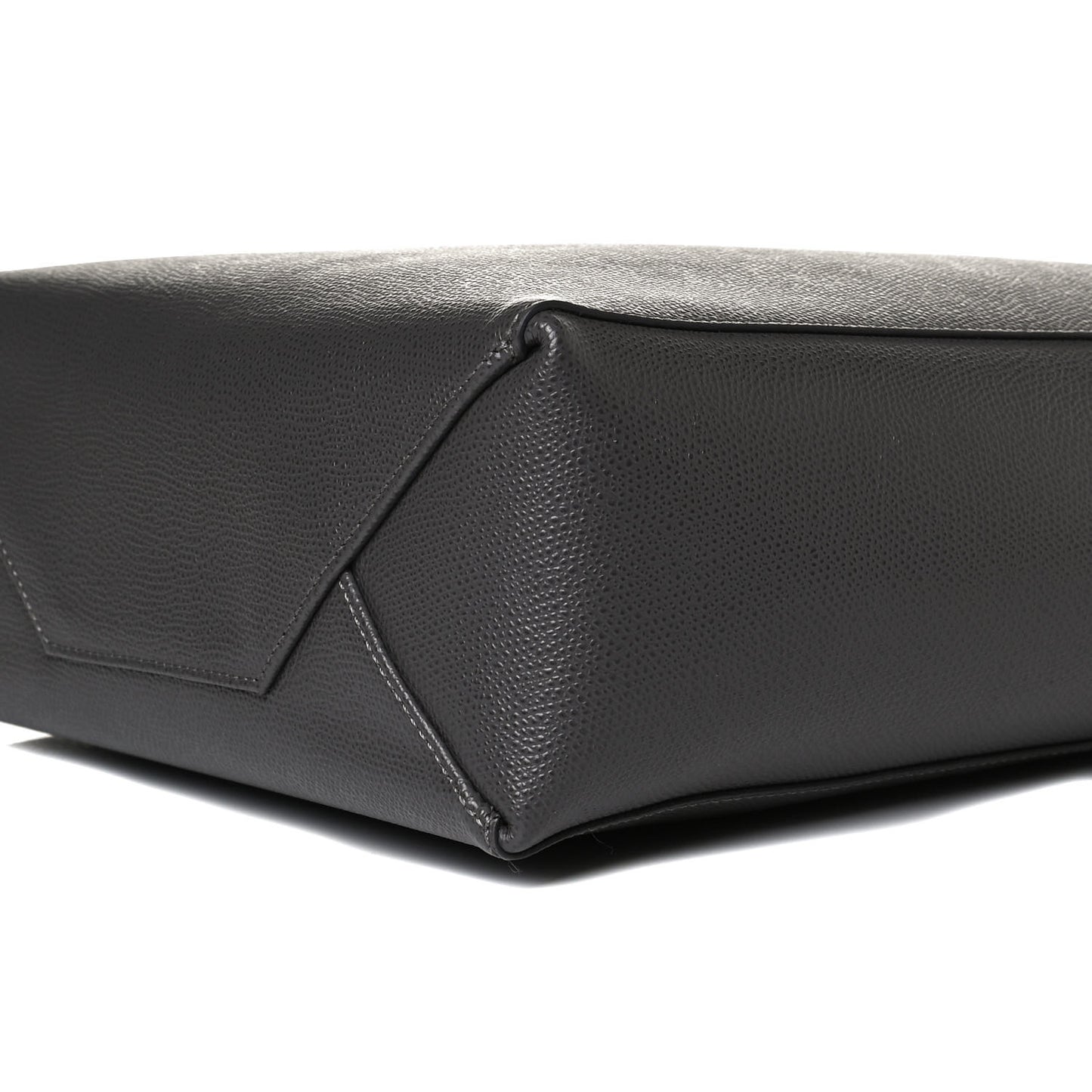 Grained Calfskin Small Vertical Cabas Black