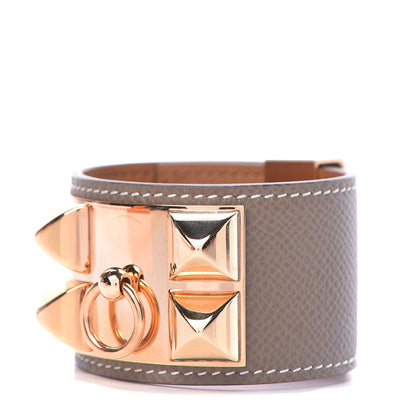 Hermes Epsom Collier de Chien CDC Bracelet T2 Etoupe 1 of 8
