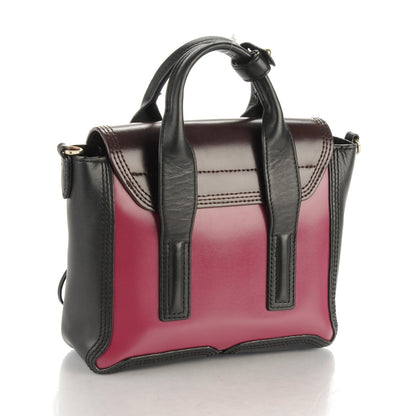 3.1 Phillip Lim 3.1 Smooth Calfskin Tri-Color Mini Pashli Satchel Oxblood 3 of 11