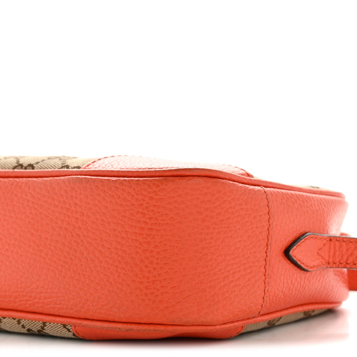 Gucci Monogram Dollar Calfskin Mini Bree Messenger Bag Beige Ebony Sun Orange 10 of 13