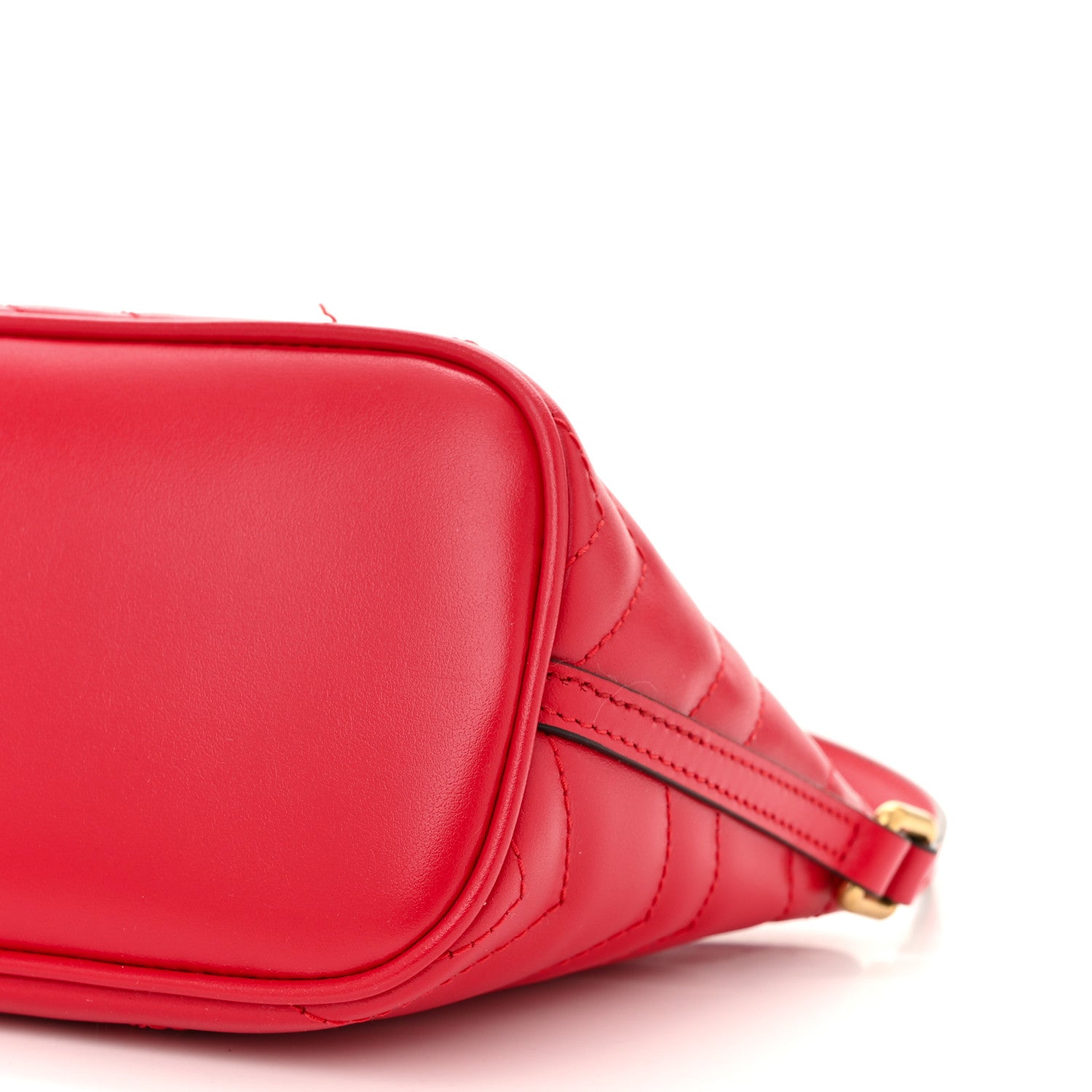 Gucci Calfskin Matelasse Chevron GG Marmont Sling Shoulder Bag Rosso 7 of 11