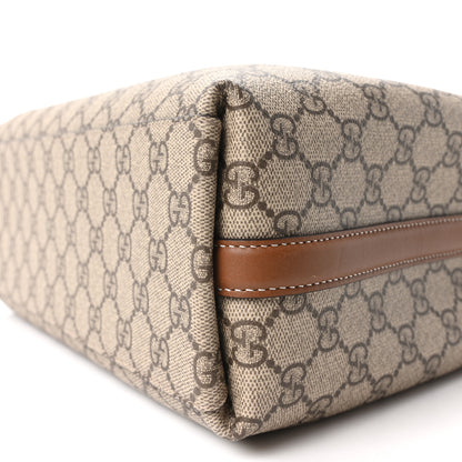 Gucci GG Supreme Monogram Emblem Medium Tote Bag Beige Dark Brown 10 of 10